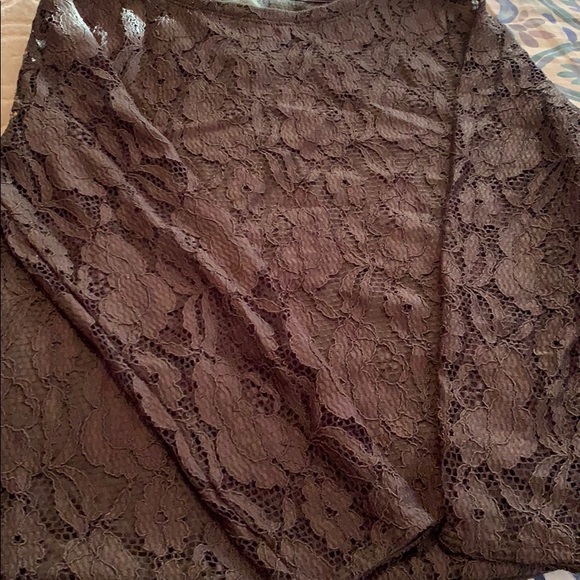 🎉H&M Hunter Green Lace Top sz M - Picture 5 of 5